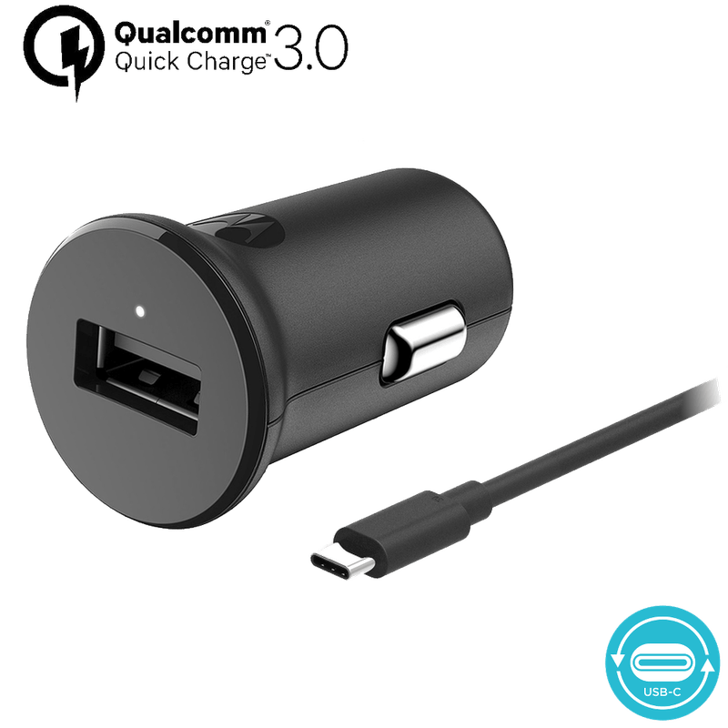 Motorola TurboPower™ 18 Car Charger with USB-C Data Cable