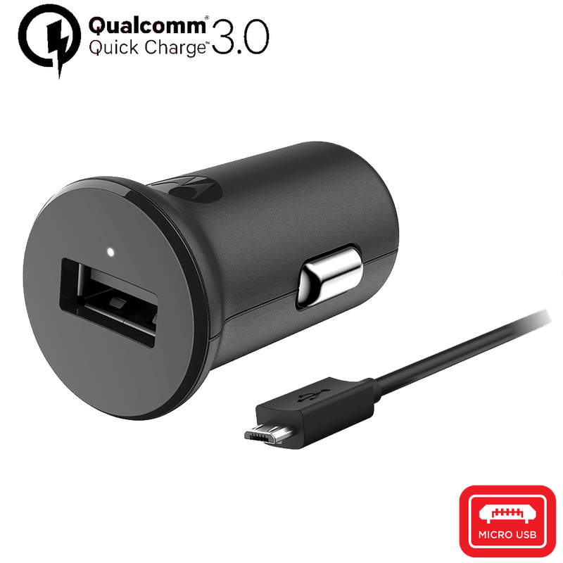 Chargeur de voiture ROCK Turbo Bullet Qualcomm Charge rapide 2.0