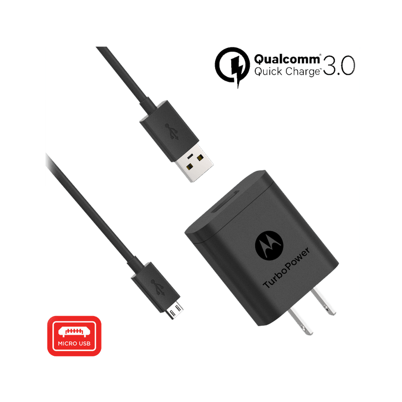 Motorola TurboPower 18 Wall Charger with micro USB Data Cable