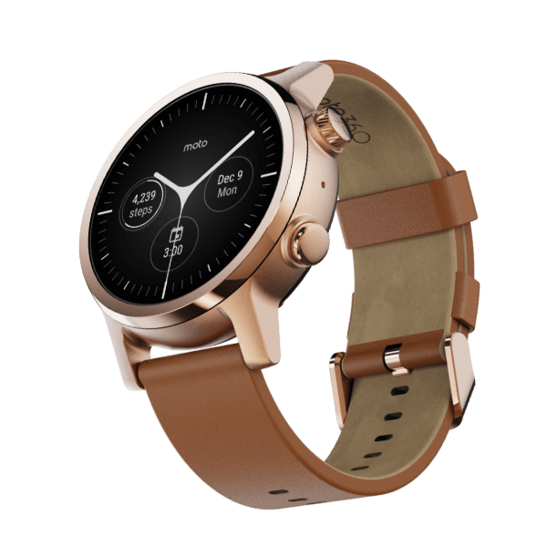 Moto 360 2025 watch rose gold